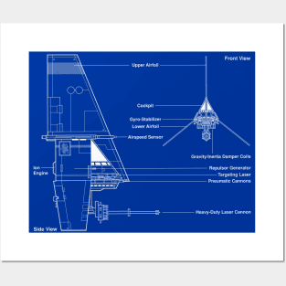 Desert Planet T16 Hopper Blueprint Posters and Art